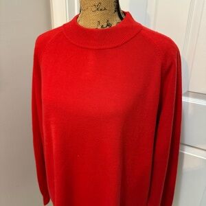 Red Mock Neck Sweater